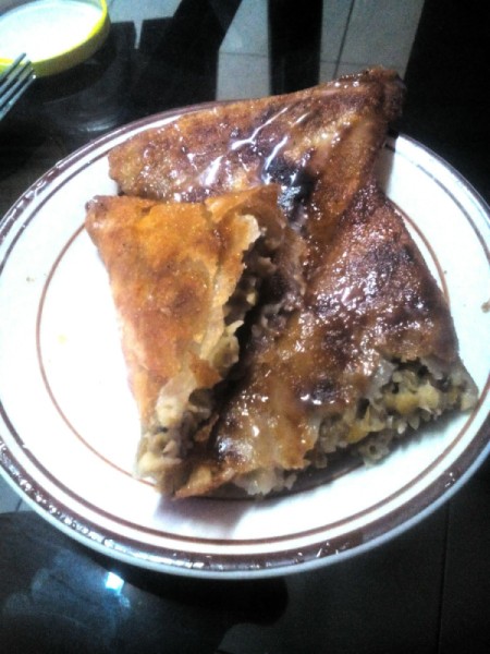 drizzled Mung Bean Triangles