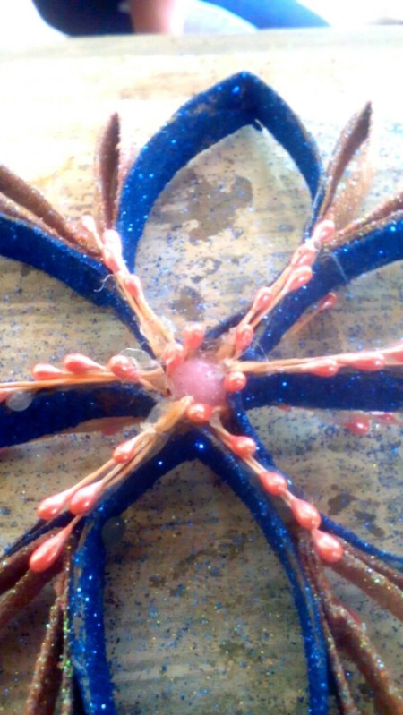 Paper Roll Ornament - add some other embellishments as desired