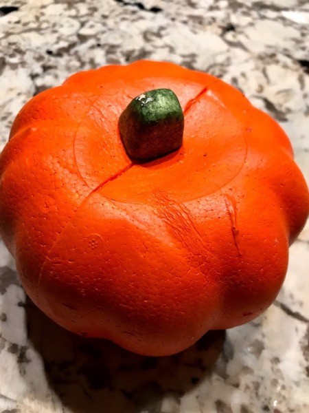 Succulent Pumpkin Planter - orange foam pumpkin