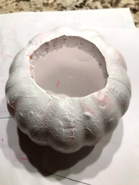 Succulent Pumpkin Planter - second coat