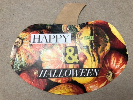 Fall and Halloween Card - glue the words in place