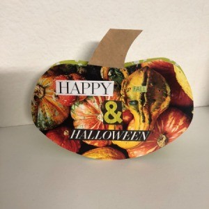 Fall and Halloween Card - finished gourd themed fall card