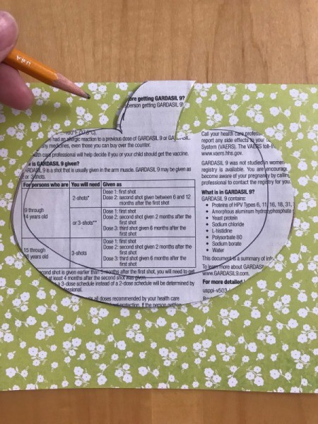 Fall and Halloween Card - trace onto the scrapbook paper