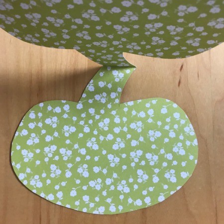 Fall and Halloween Card - pattern on the inside of the card