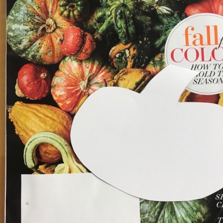 Fall and Halloween Card - select the image for the card from magazine