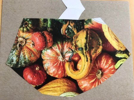 Fall and Halloween Card - glue the magazine page down