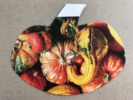 Fall and Halloween Card - trim to fit the front of the card