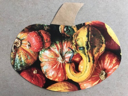 Fall and Halloween Card - use paper bag for the stem