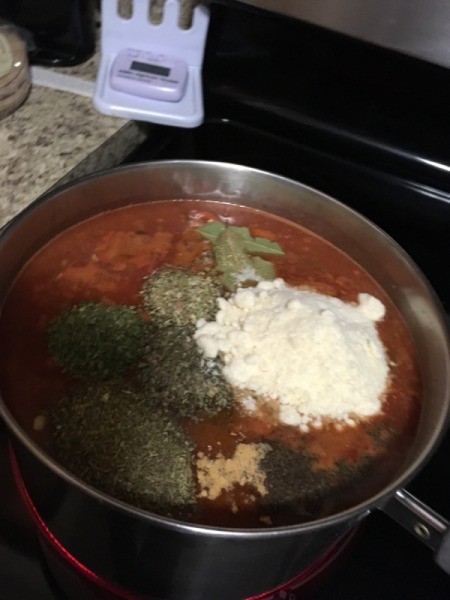 adding herbs, spices and cheese
