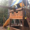 Refinishing a Wooden Playground - like new