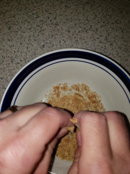 crumbling graham crackers