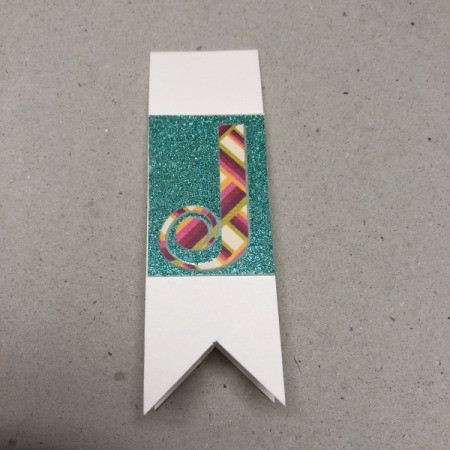 Magnetic Bookmark for Your Journal - glue the initial to the front of the bookmark