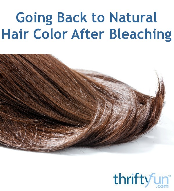 Going Back To Natural Hair Color After Bleaching Thriftyfun