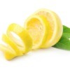 Lemon peel on white back drop.