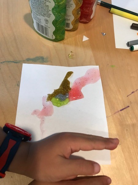 Glitter Art in a Ziploc Bag - more colors added