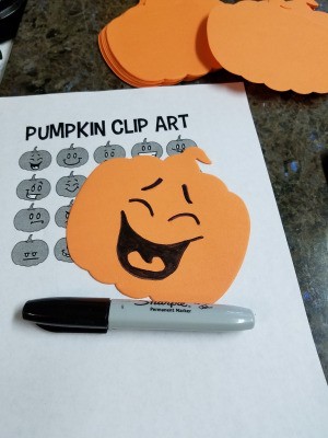 Jack o'Lantern Foam Pumpkin Faces - laughing foam pumpkin face
