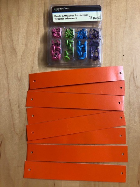 Pumpkin Garland - strips with holes punched