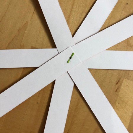 Pumpkin Garland - flatten the wings of the brad