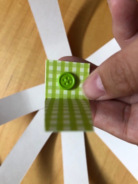 Pumpkin Garland - insert a brad into the stem