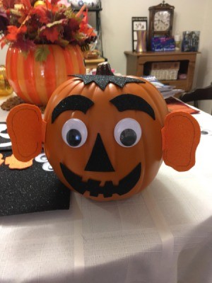 Easy Pumpkin Decorating - funny pumpkin with big ears