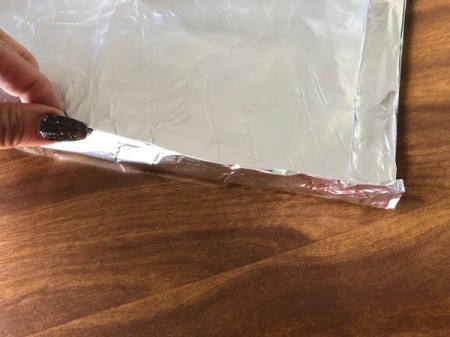 Floating Ink Ghost Race - making shallow foil pan instead of using a plate