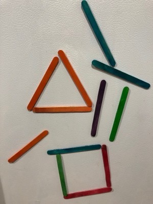 Wood Craft Magnetic Sticks - different color sticks on fridge