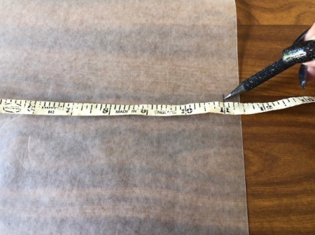Bloody Choker Necklace - draw start and stop spots on parchment paper