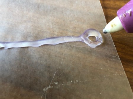 Bloody Choker Necklace - draw thick little rings between the end of the glue line and the marks