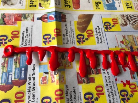 Bloody Choker Necklace - allow to dry for a few hours