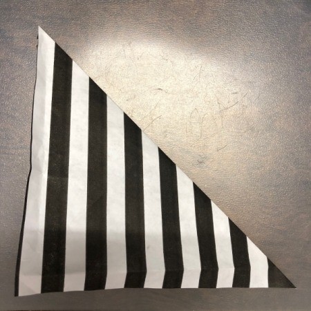Spiderweb Display Sign - fold the square on the diagonal