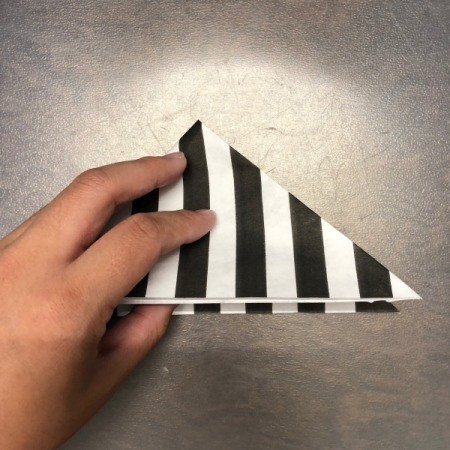 Spiderweb Display Sign - fold again to create a triangle