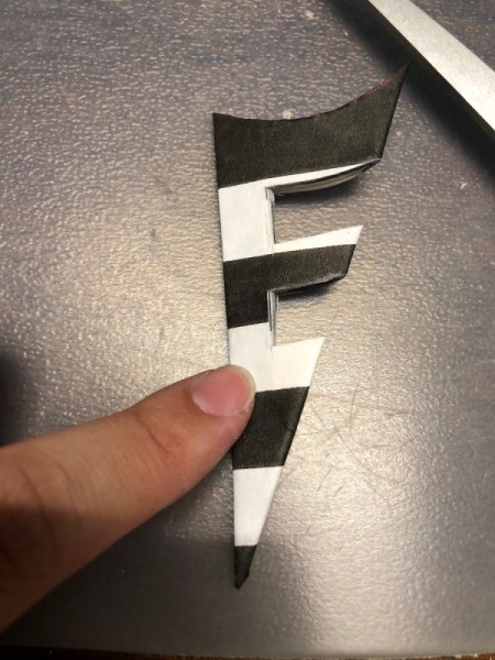 Spiderweb Display Sign - make these cuts, do not cut all the way over