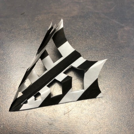 Spiderweb Display Sign - unfolding