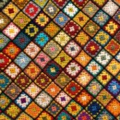 Granny square afghan.