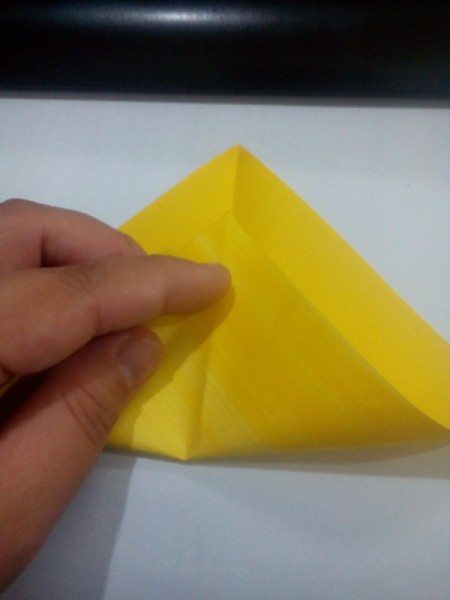 Halloween Explosion Card - open and refold into a triangle from the other direction