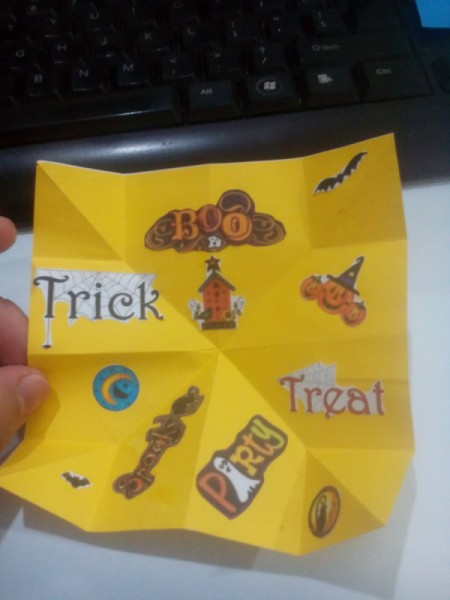 Halloween Explosion Card - open and add stickers or drawings