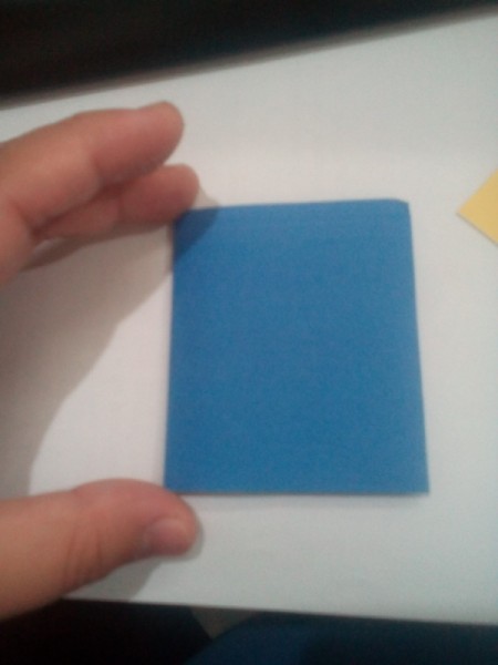 Halloween Explosion Card - fold the blue paper in half vertically