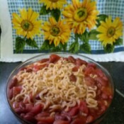 Ramen Noodles and Beans in bowl