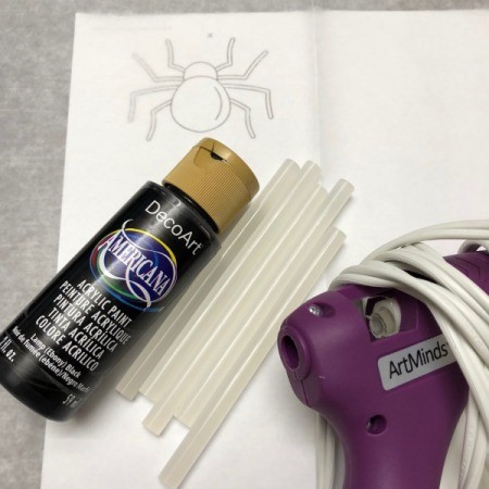 How to Make Hot Glue Spiders - supplies