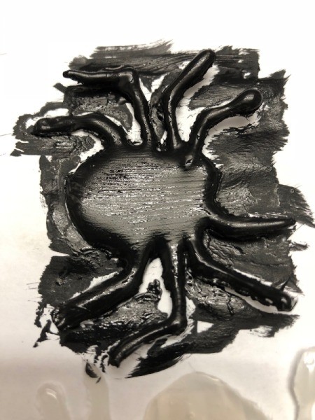 How to Make Hot Glue Spiders - paint black