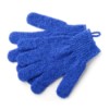 A pair of exfoliating gloves for use in the shower.
