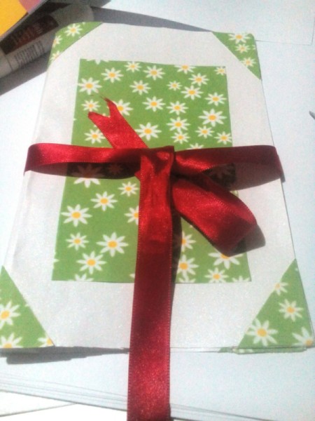 Teacher's Day Pop Up Greeting Card - close card and tie a ribbon around it