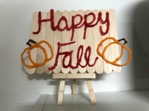 Happy Fall Sign - sign on easel