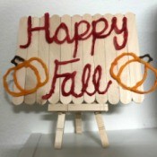 Happy Fall Sign - sign on easel