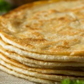 Stack of flatbread.