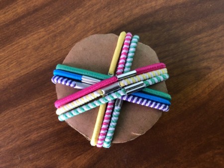 Hair Tie Lollipop Gift - make sure the metal connectors are on the back side