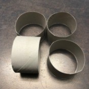 Paper Tube Napkin Rings - cut out the rings