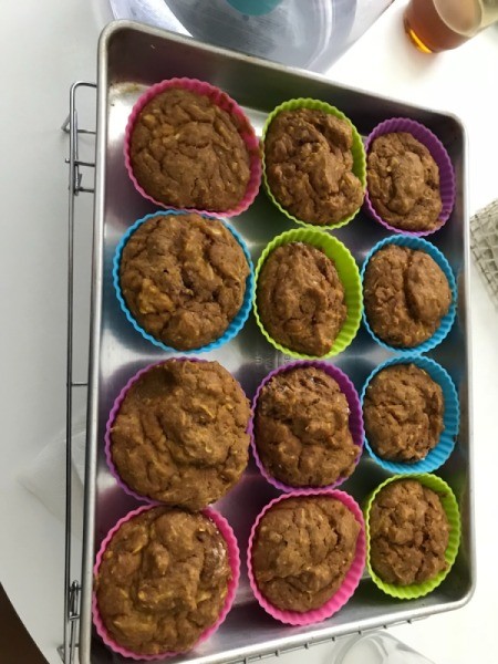 baked Muffins on rack