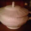 Value and Maker of a Covered Ceramic Dish - covered white ceramic dish