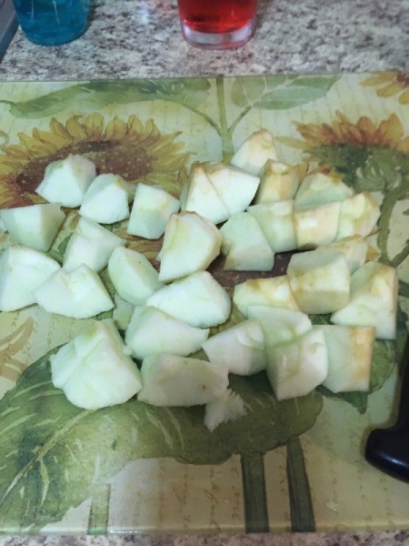 cut Apple pieces